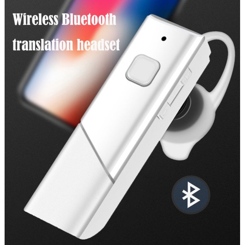 Fones de Ouvido Bluetooth Translation, Fone de Ouvido de Tradutor Estéreo  Sem Fio em Tempo Real, Suporta 84 Línguas de Tradução, Tradutor Al para Uso  em Viagens (Branco)