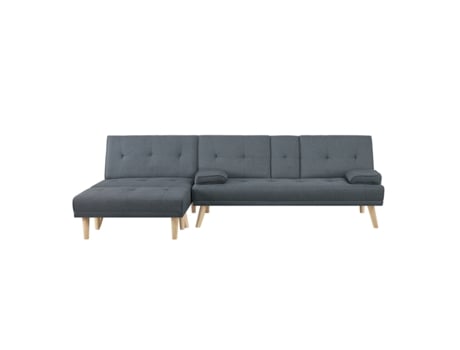 Sofá CONCEPT U Escandinavo Conversível Modular 5 Lugares em Tecido Cinza (Cinzento - 169x78 cm)