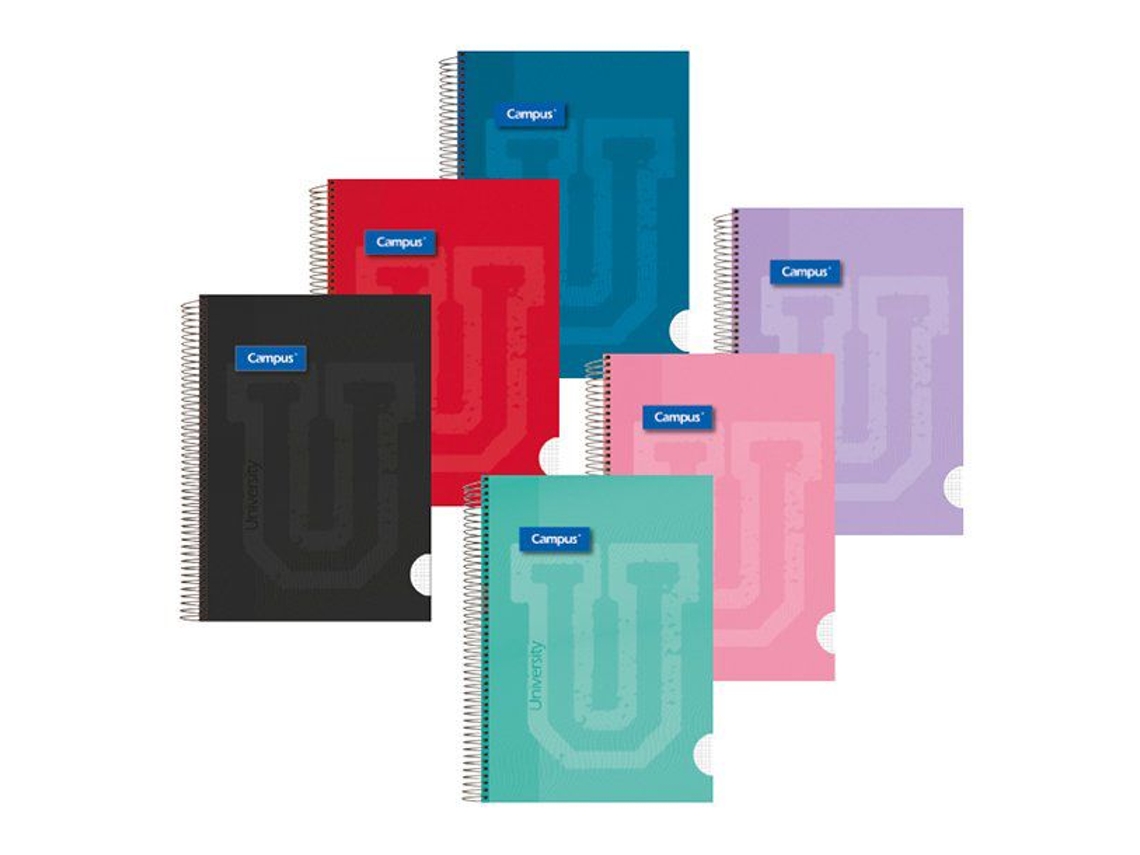 CAMPUS Bloc Spiral Notebook Cover Forrado Suave A4 | Worten.pt