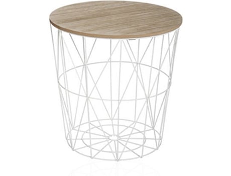 Mesa de Apoio HOME KOOL HOME (Branco - MDF, Metal - 41x40 cm)