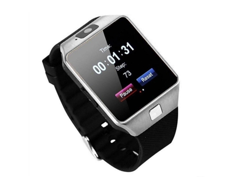 Relogio de pulso smart watch android preto dz 09