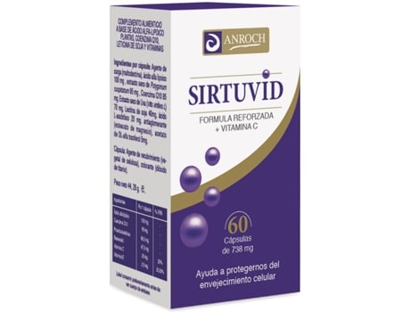 Suplemento Alimentar ANROCH Sirtuvid 550 Mg (Menta, Chá Verde - 100 g)