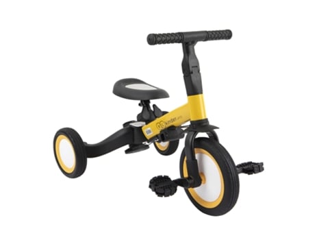 Triciclo KINDERLAND Multifunções 4 em 1 (Idade Mínima Recomendada: 1.5 anos - Amarelo)