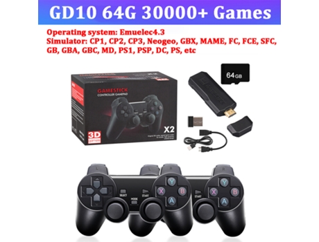 Game Stick Retrô GD10 Ultra 30.000 jogos + 2 Controles