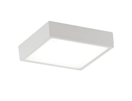 Plafon Led Quadrado Klio em Alumínio Branco 64,8W 4000K Luz Natural 40 cm