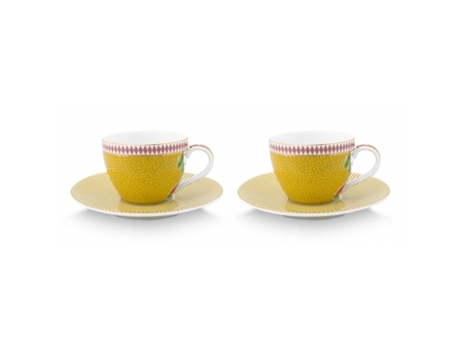 Conjunto de Chávenas PIP STUDIO La Majorelle Amarelo 125Ml