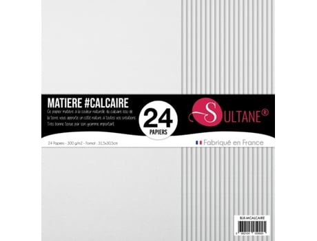 24 Papéis de Scrapbooking de Pedra Calcária 300G/M2 A: 30,5 cm Sultane