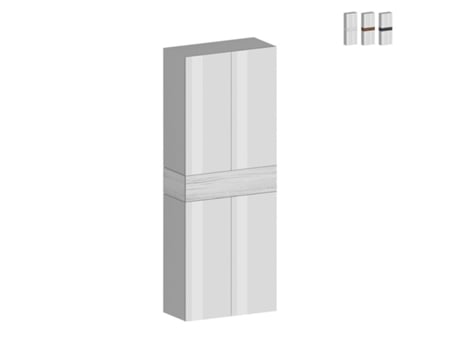 Armário Sapateira 4 Portas 1 Prateleira 76X34X200Cm Branco Hanad WEB FURNITURE