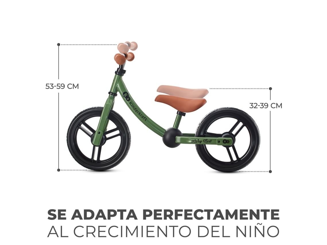 Bicicleta de Equil brio KINDERKRAFT 2Way Next Green Worten.pt