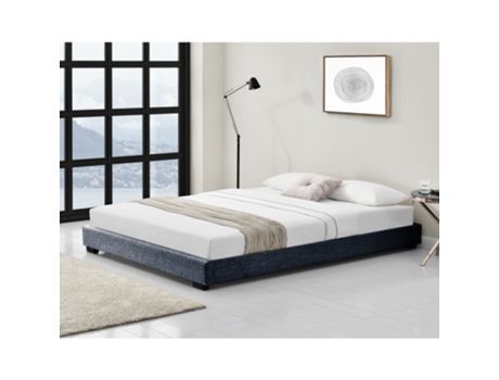 Cama CORIUM (Lona - Cinzento - 180x200 cm)