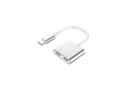 Force Power Adaptador 2 em 1 USB-C para USB-C reforçado Branco