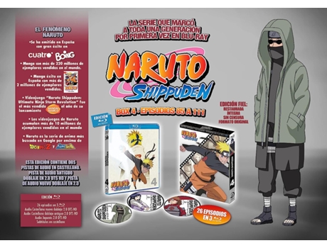 Box blu-ray Naruto Clássico + Naruto Shippuden + Filmes e Ovas