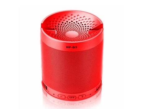 Coluna Wireless Portátil Pequena e Prática com Suporte P/ Telemóvel S/ Fio Skyhe V-5058 Vermelho