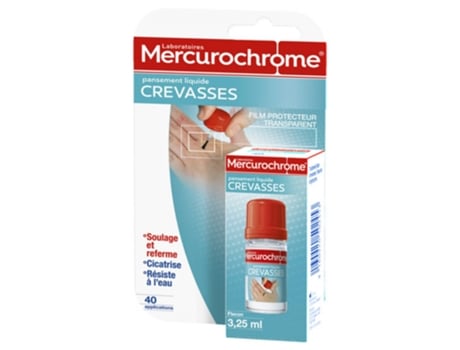 Bandagem Líquida para Rachaduras nas Mãos 3,25 Ml MERCUROCHROME