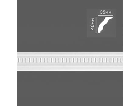 Pacote de 140Ml de Moldura Decorativa em Poliestireno Compacto Xps 40X55Mm D119-50 EK