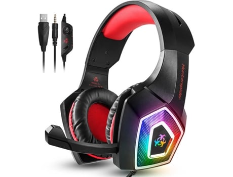 Auscultadores Gaming BRO V1Red-Hs (On Ear - Vermelho)