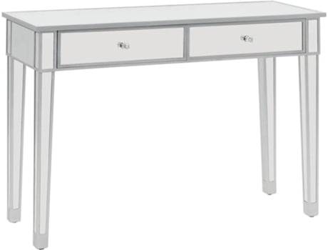 Mesa Consola  Espelhada MDF e Vidro (106,5x38x76,5cm)