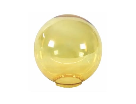 Bola de Cristal Amber de 15Cm com Clipe de 1Cm e Abertura de 8Cm