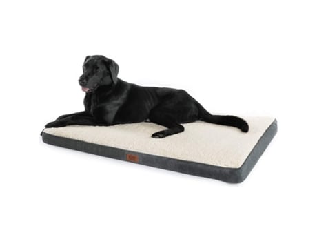 Cama Ortopédica Grande Cinza e Branca para Cão Colchão Lavável com Espuma 91X68X7,6 Cm GNCPETS