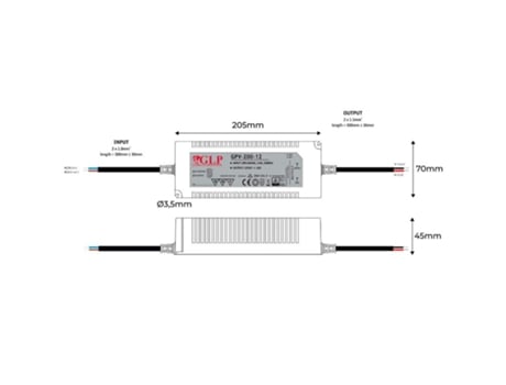 Fuente de Alimentación Led de 200W 24V Glp