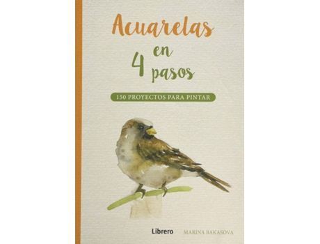 Livro Acuarelas En 4 Pasos de Marina Bakasova (Espanhol)