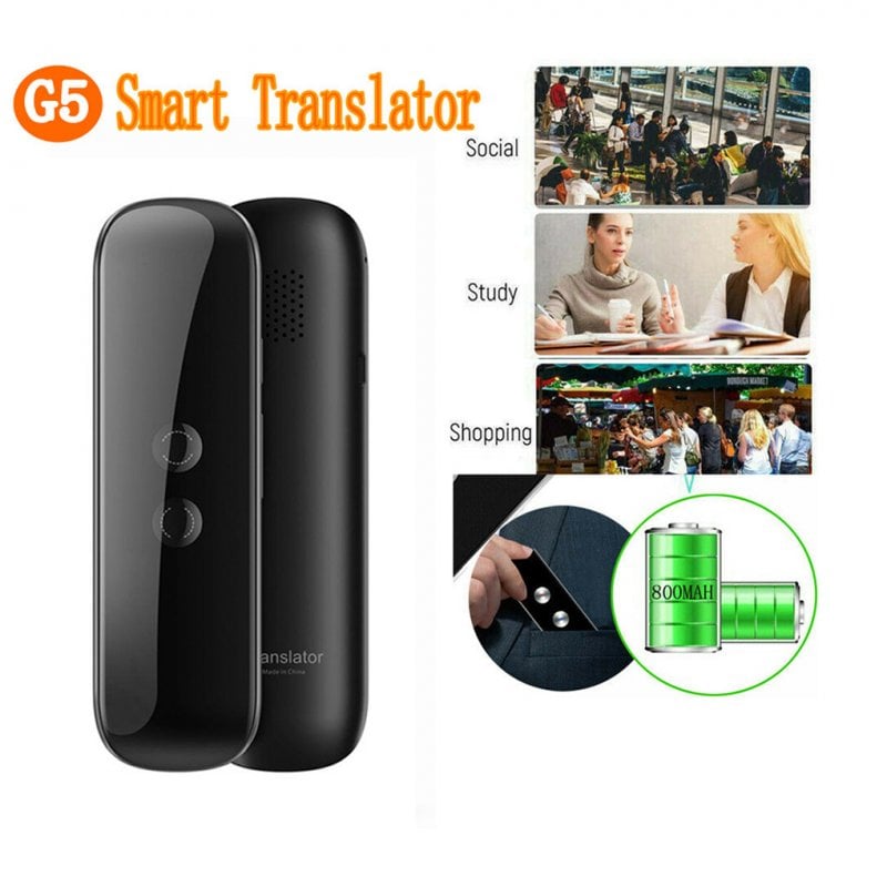 G5 inteligente portátil tradutor instantâneo voz dispositivo de tradução  bluetooth inglês em tempo real voz 40 idiomas tradutor