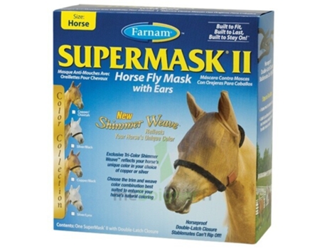 Máscara de mosca para cavalos com orelhas FARNAM Supermask II Horse Horse