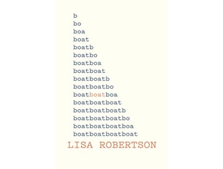 Livro Boat de Lisa Robertson (Inglês)