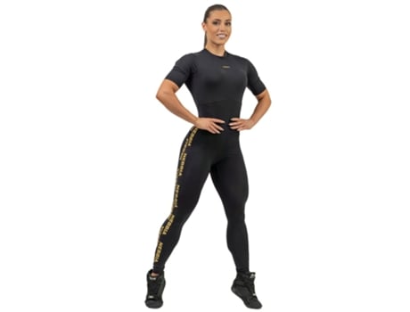 Nebbia Workout Intense Focus Gold Jumpsuit Preto S Mulher