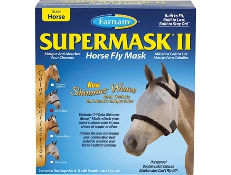 Máscara de mosca para cavalos com orelhas FARNAM Supermask II Xl XL