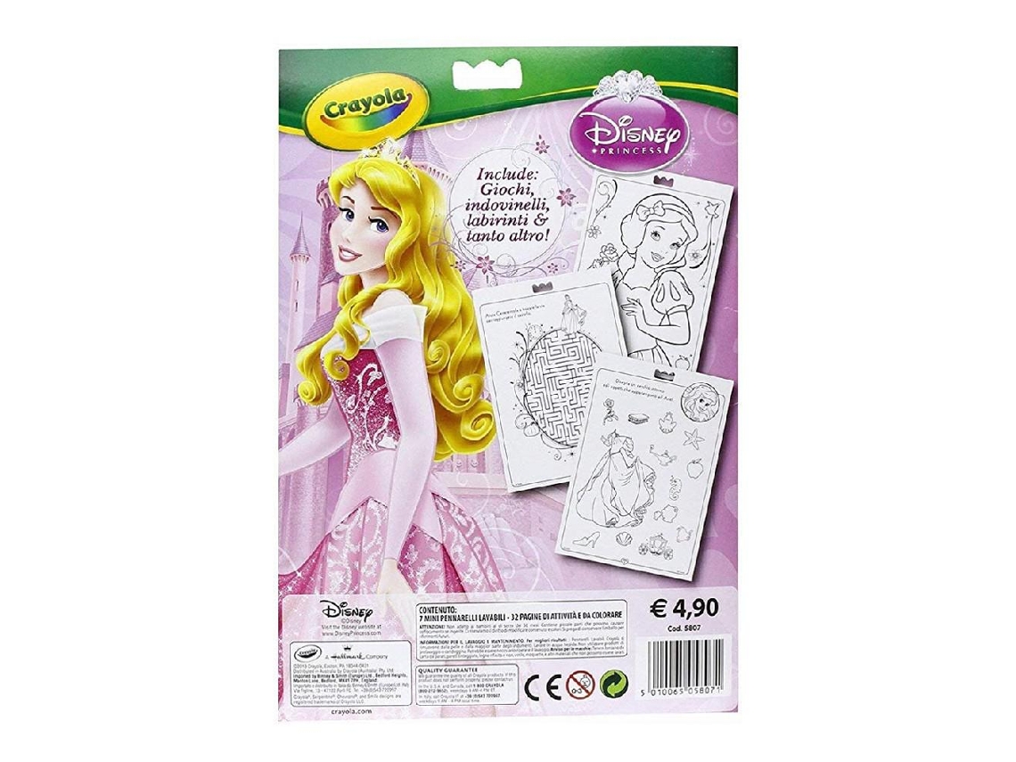 album da colorare con adesivi princess disney Crayola