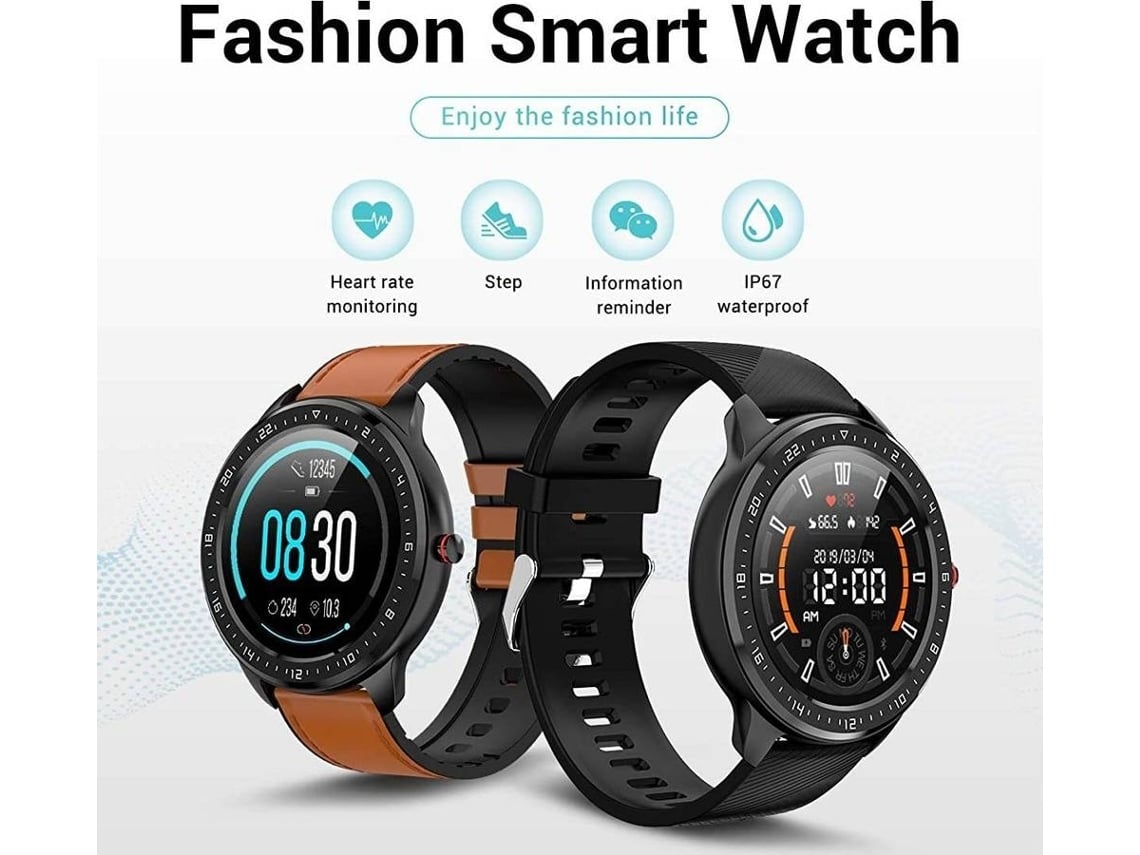 Smartwatch ENKERS Monitor de Frequ ncia Card aca Press o Arterial