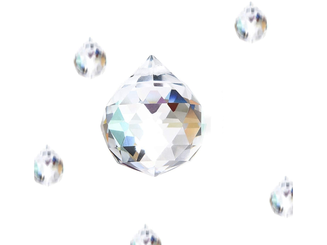 Decoração de Cristal de Arco-Íris Pendurada Bola de Cristal de 24
