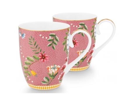 La Majorelle Conj 2 Caneca PIP STUDIOs Grandes Rosa 350Ml