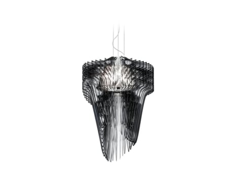 Candeeiro Suspenso SLAMP Aria Preto e Transparente 90x130cm