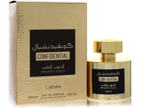 Perfume Unissexo Lattafa EDP Confidential Private Gold 100 ml