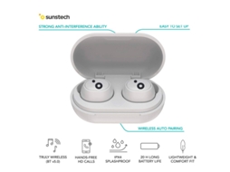 Auriculares Bluetooth True Wireless SUNSTECH Wavepods Go Blanco