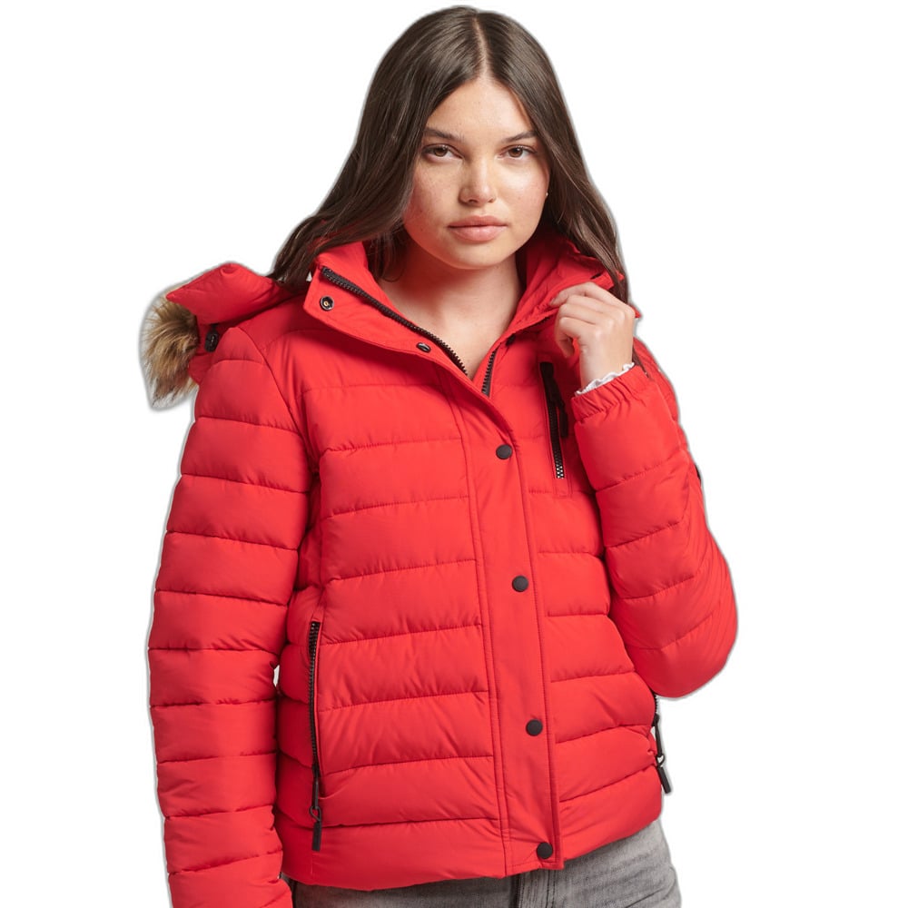 Casaco para Mulher SUPERDRY (L - Poliéster - Vermelho)