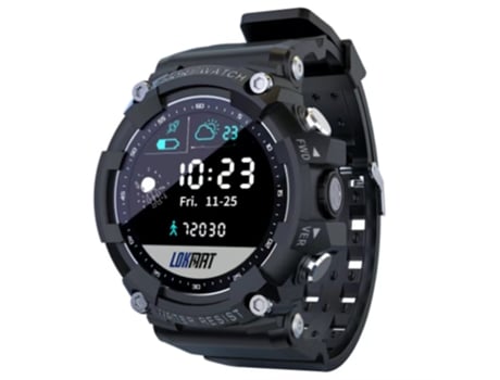 Smartwatch LOKMAT Attack 2 Mostrador Preto 44Mm Pulseira Tpu Smartwatch