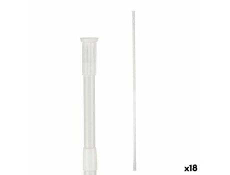 Barra extensível De duche Branco Alumínio 260 x 2,2 x 2,2 cm (18 Unidades)