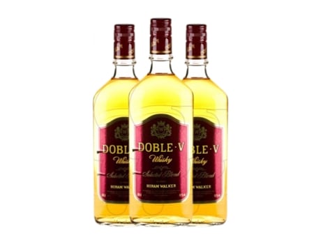 Whisky Blended HIRAM WALKER Doble V (1 L - 3 Unidades)