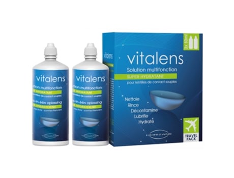 Solução multifuncional para conjunto de lentes de contato gelatinosas de 2 x 50 ml VITALENS