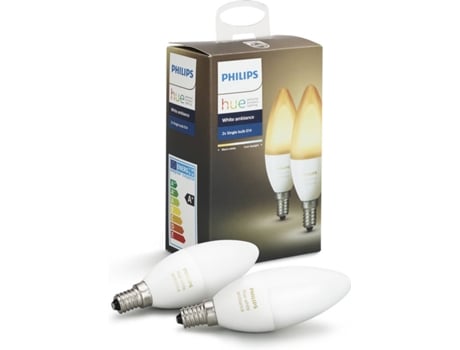 Pack2 lâmpadas inteligentes WIFI HUE E14