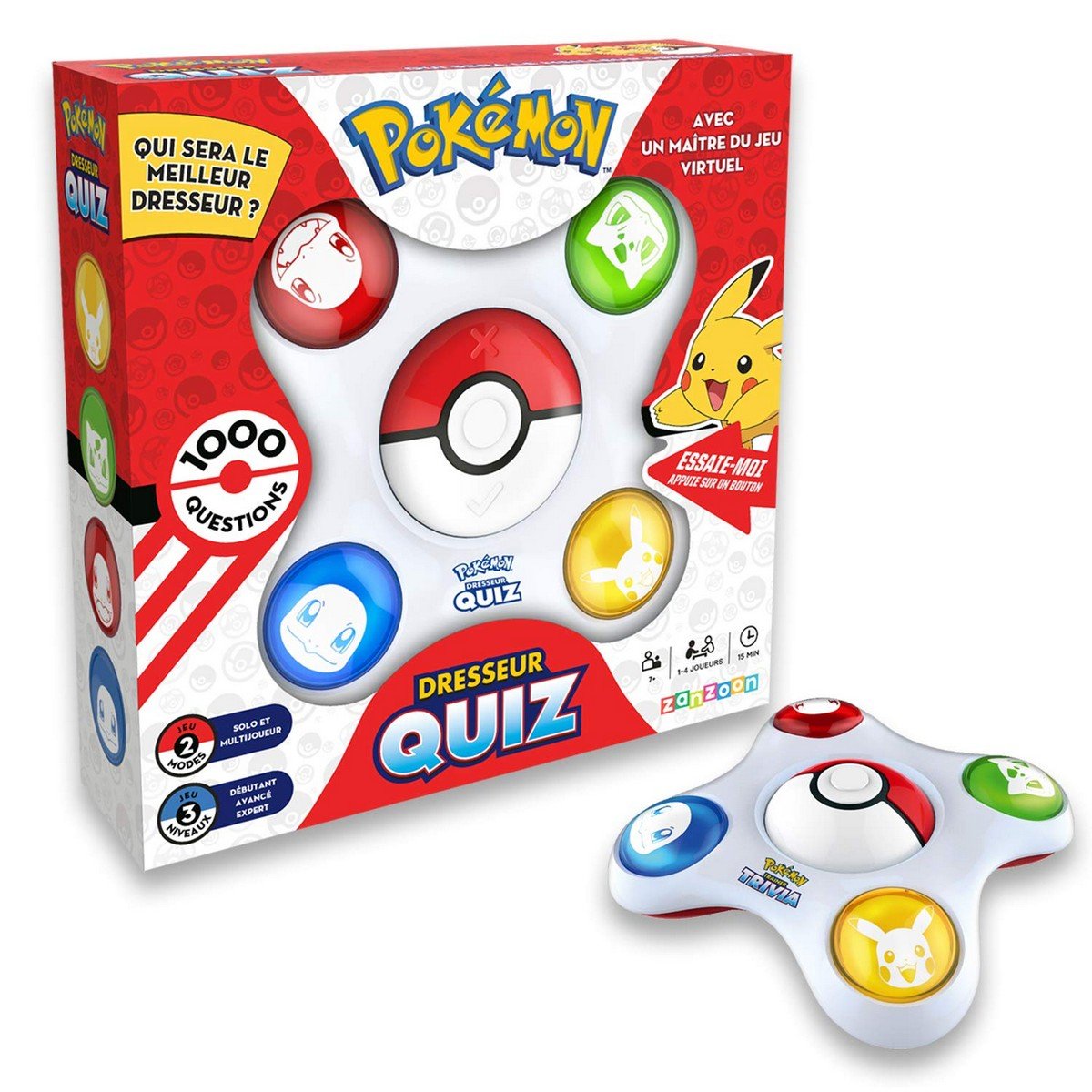 Jogo de Perguntas e Respostas POKÉMON Bandai Trainer Quiz Eletrónico  Interativo