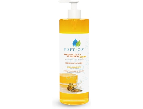 Sabonete Líquido SOFT&CO Glicerina para Corpo e Cabelos (500 ml)