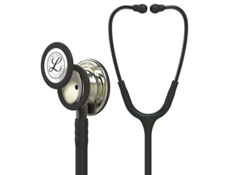 Estetoscópio Littmann Classic Iii 5861 Preto Acabamentos Champanhe SOLVENTUM