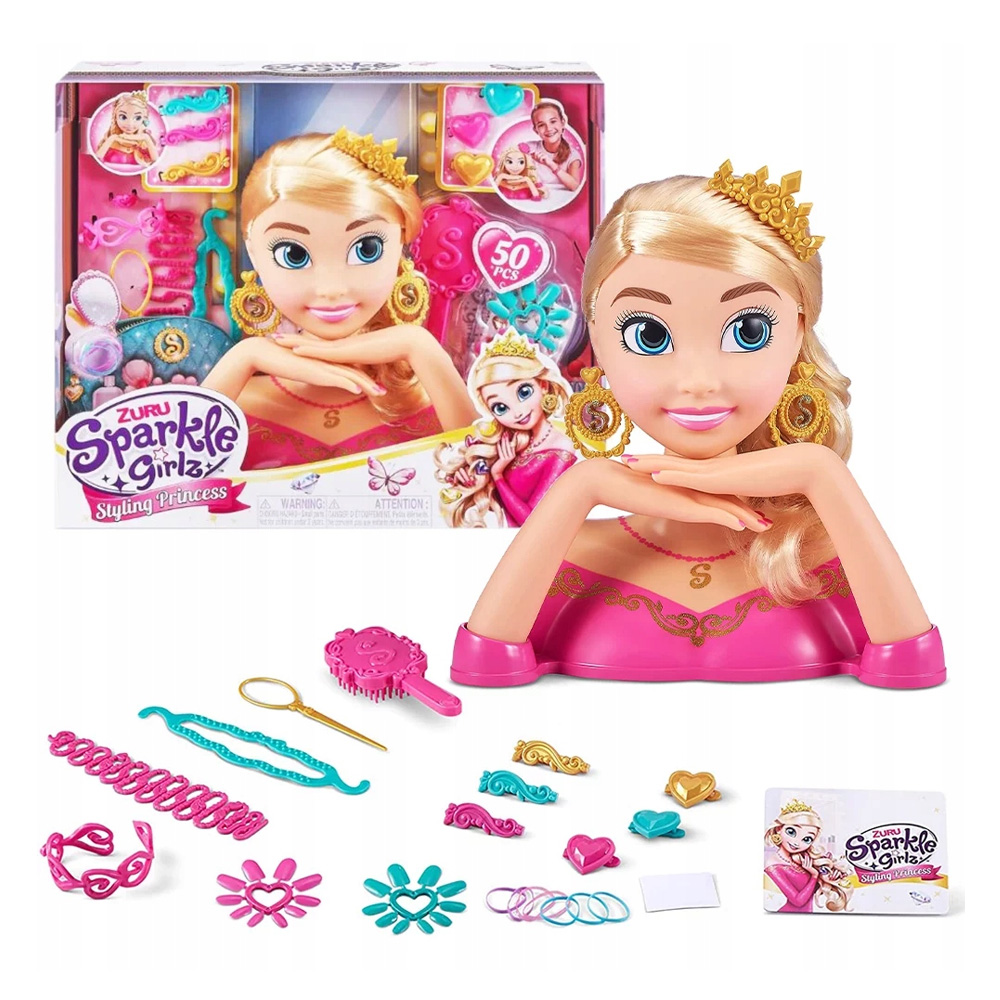 Sparkle Girlz Busto Styling Princess 50 Peças ZURU