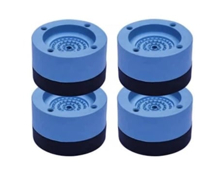 JOULLI - Pés para máquina de lavar - Almofada de borracha antiderrapante e antivibração - 4 peças 4cm - Azul JOULLI