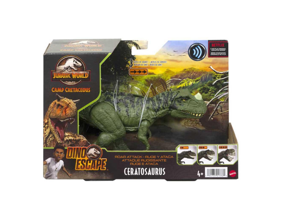 Jurassic World - Figura dinossauro T-Rex passo e ataque, JURASSIC WORLD