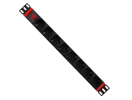 Extensor 19 8 Tomas Schuko com interruptor  N-PDU-C01-08